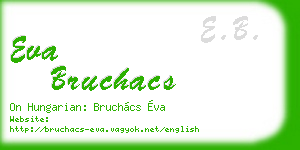 eva bruchacs business card